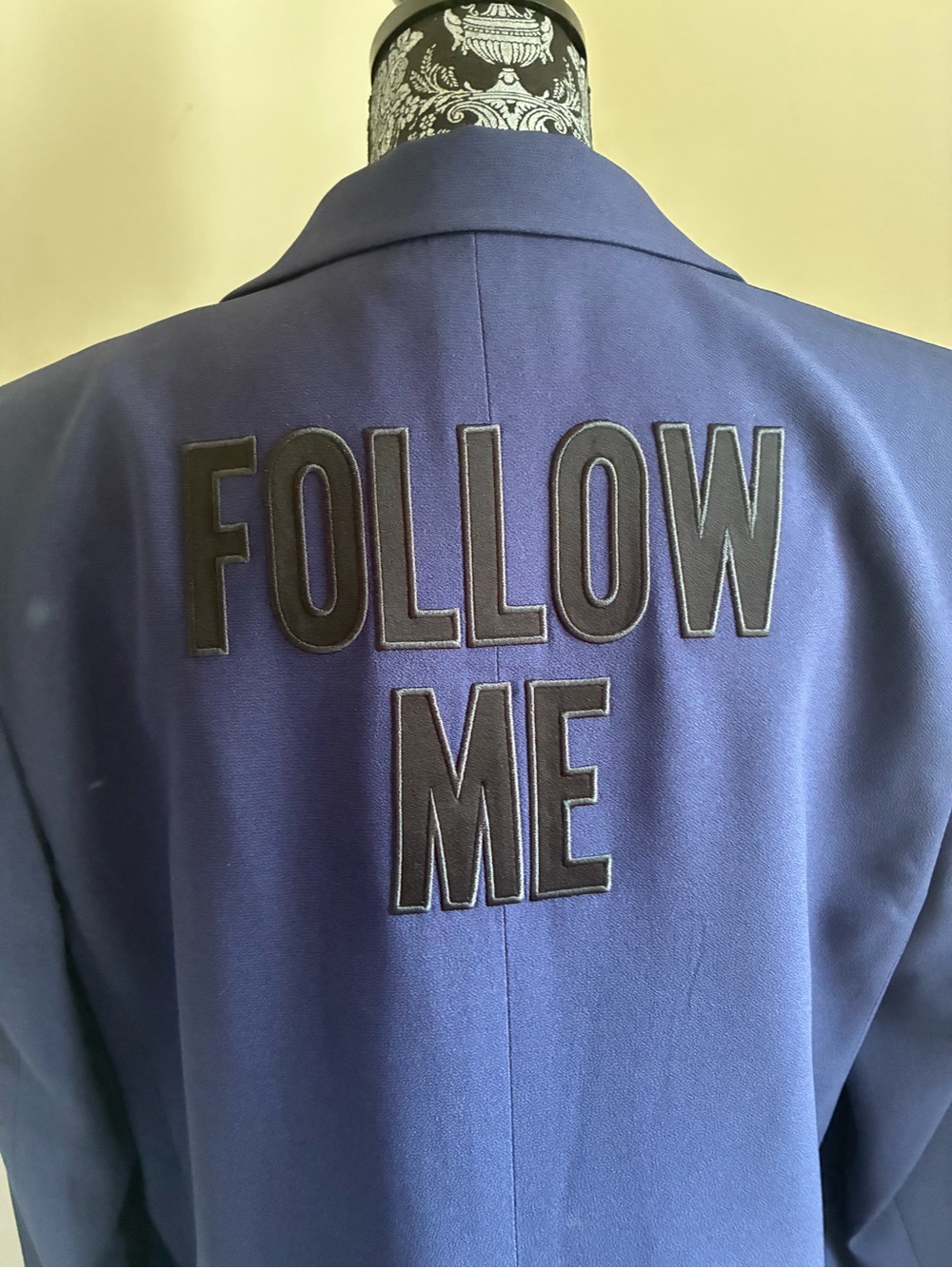 Moschino Follow Me Navy Blazer - Tailored Two-Button Jacket
